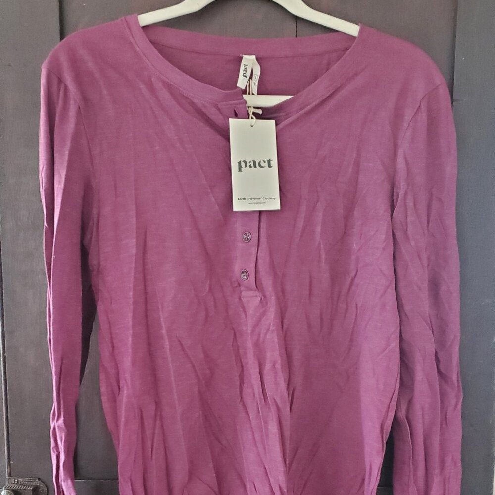 Pact small henley organic cotton NWT